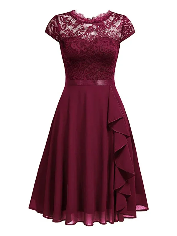 1940s-ruffles-lace-floral-solid-dress