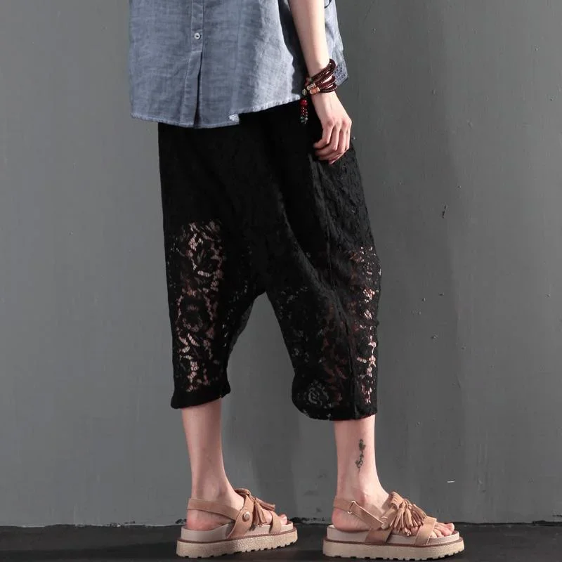 2016-black-lace-pants-summer-women-crop-harem-pants-unique-style