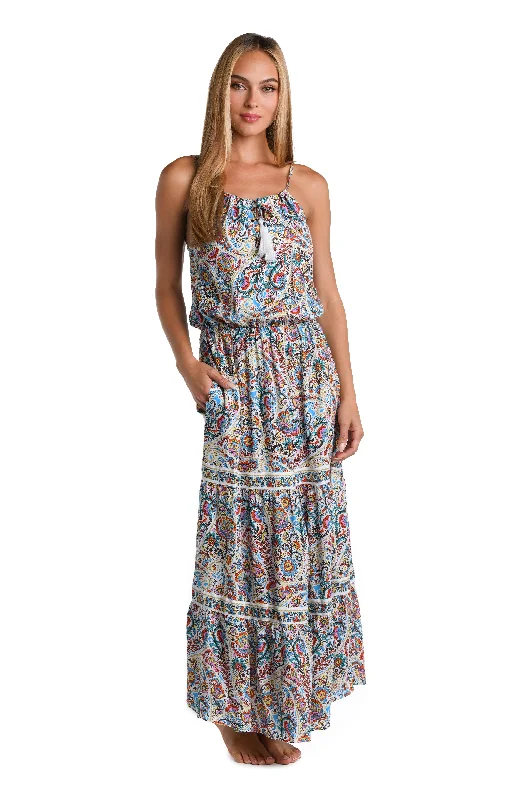 Sunshine 79 Glam Paisley Maxi Dress