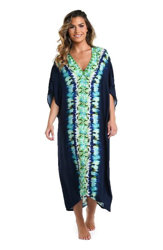 Monarch Seas Long Caftan Cover Up