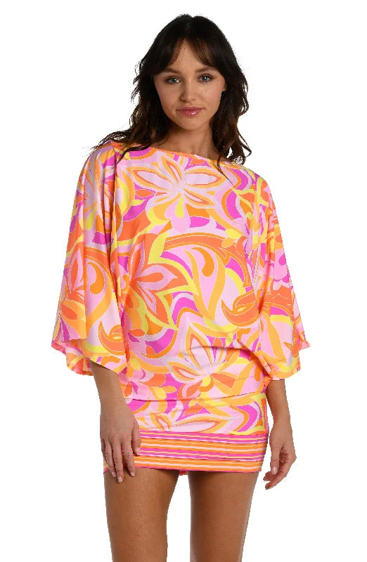 Sunshine 79 Retro Swirl Short Sleeve Tunic - FINAL SALE