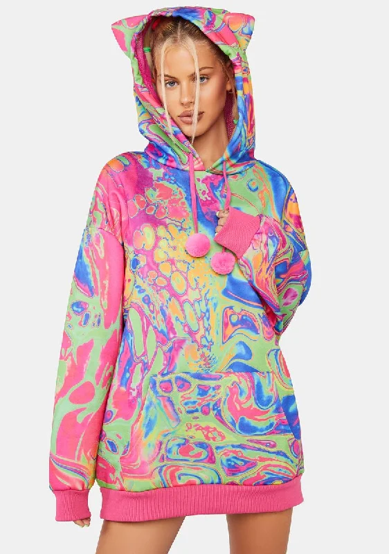 Acid Amoeba Oversized Hoodie