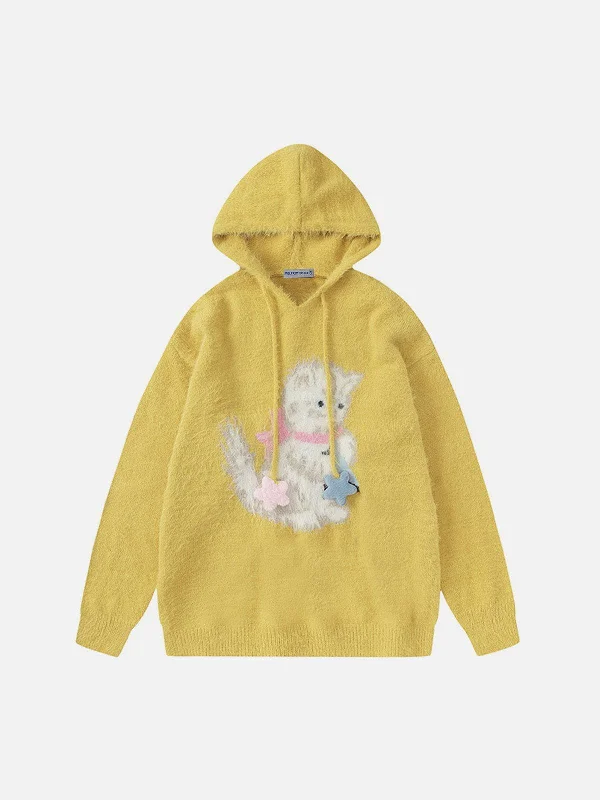 Aelfric Eden Cat Star Knit Hoodie