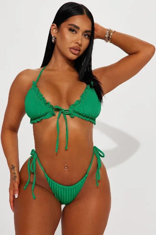 Ariel Ruched 2 Piece Bikini - Green