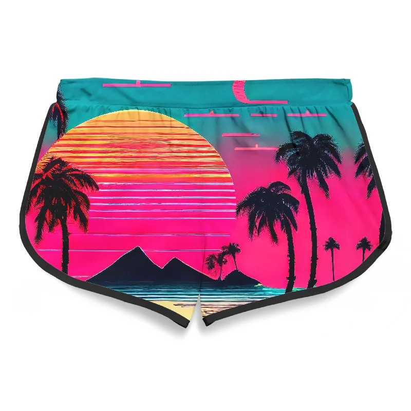 beach-sunset-womens-retro-shorts