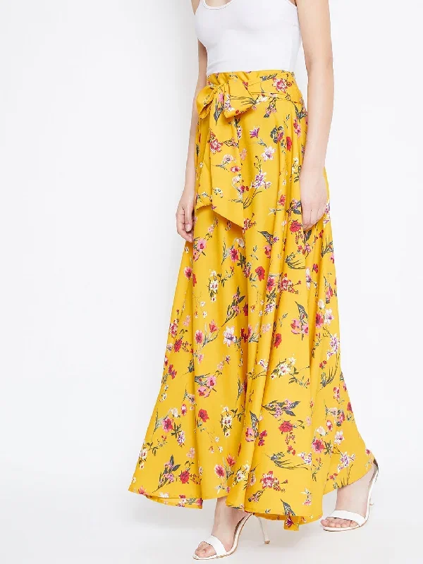 berrylush-yellow-floral-bow-tie-waist-flared-maxi-skirt