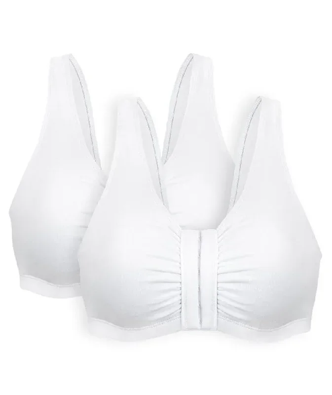 bestform-unlined-wire-free-cotton-stretch-sports-bra-with-front-closure-2-pack-white