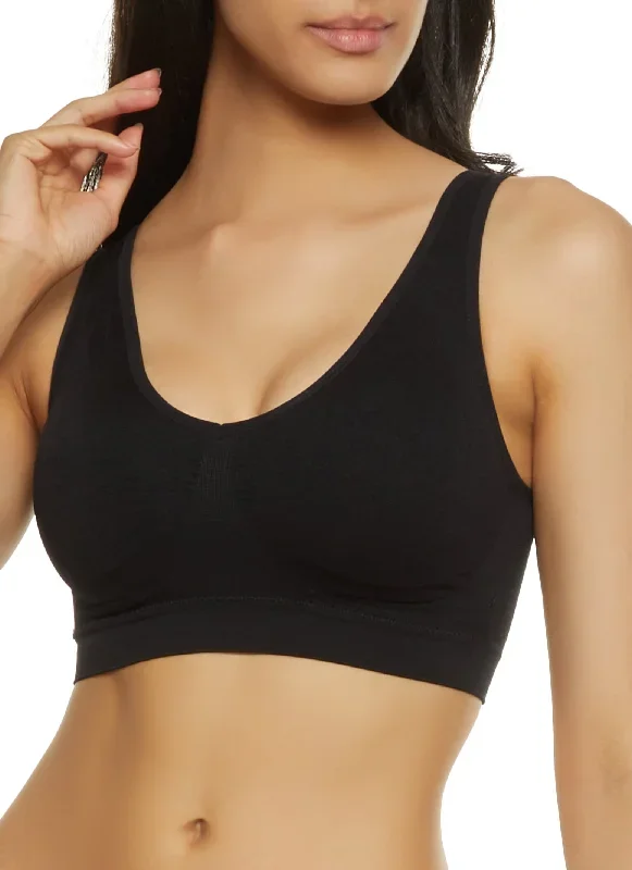 Basic Seamless V Neck Sports Bra