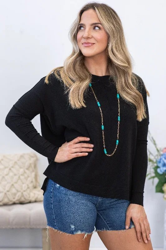 Black Cashmere Blend Sweater