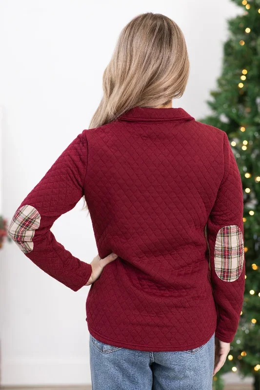 burgundy-quilted-pullover-with-plaid