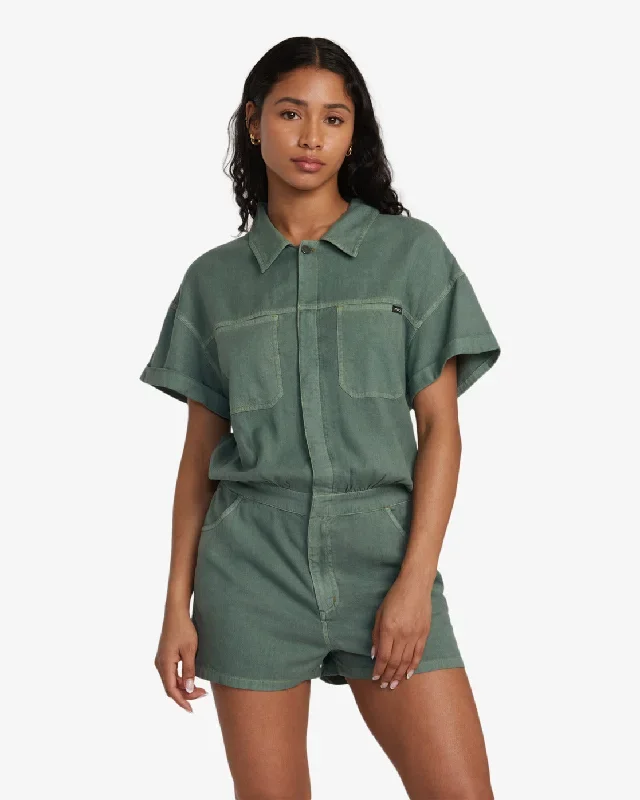 Cadet Romper Onesie - Jade