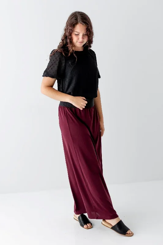 'Claire' Skirt in Burgundy FINAL SALE