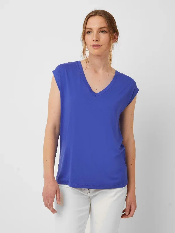 Core Soft-Touch V-Neck Jersey Top