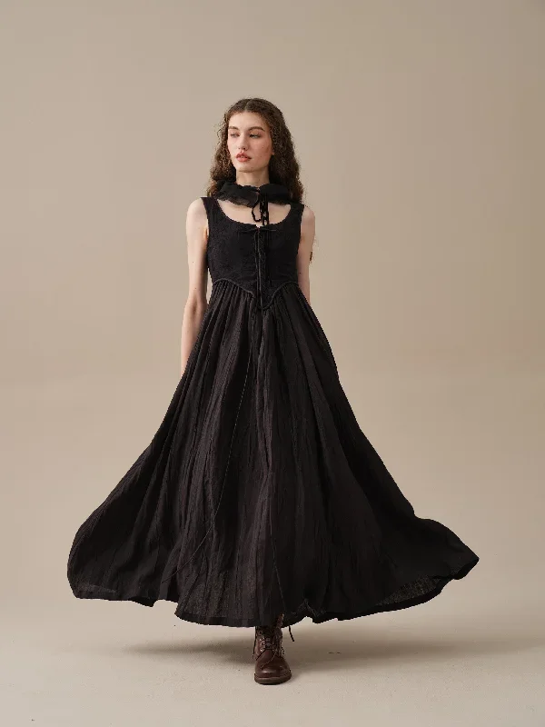 corset-linen-dress-in-black-midi-dress-lace-up-dress-cocktail-dress-party-dress-linennaive