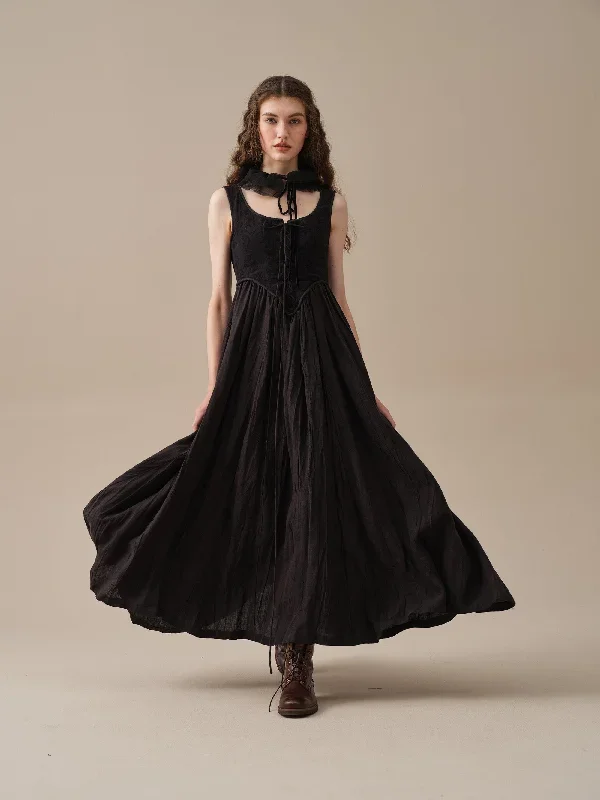 corset-linen-dress-in-black-midi-dress-lace-up-dress-cocktail-dress-party-dress-linennaive