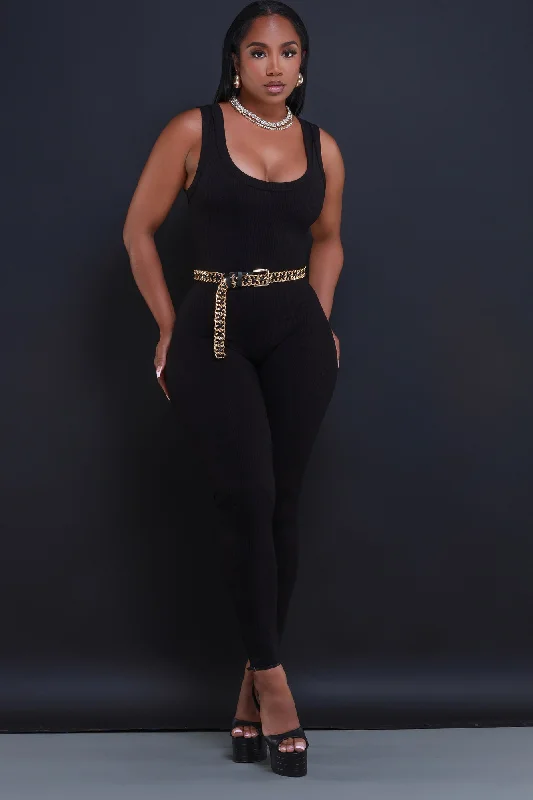 Cover Me Cellulite Deleter Sleeveless Jumpsuit - Black