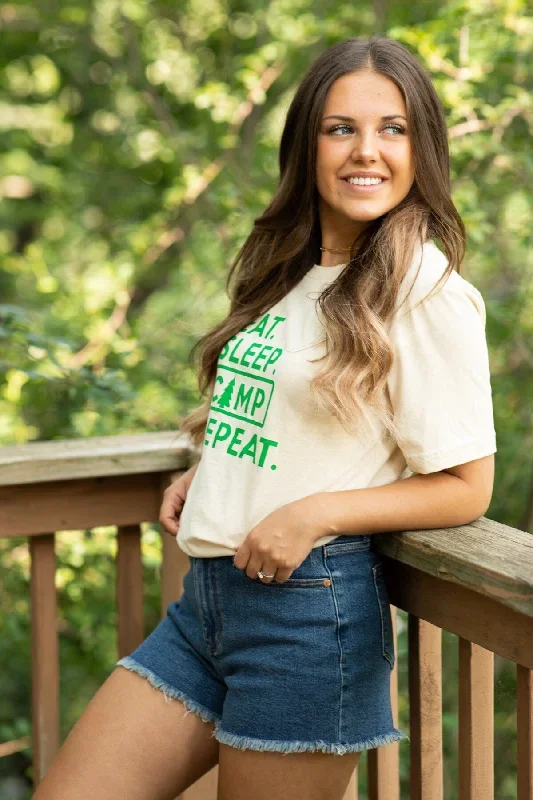 cream-eat-sleep-camp-repeat-graphic-tee