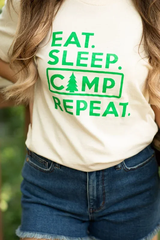 cream-eat-sleep-camp-repeat-graphic-tee