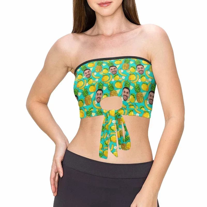 custom-face-fruits-womens-strapless-bow-tube-top-1