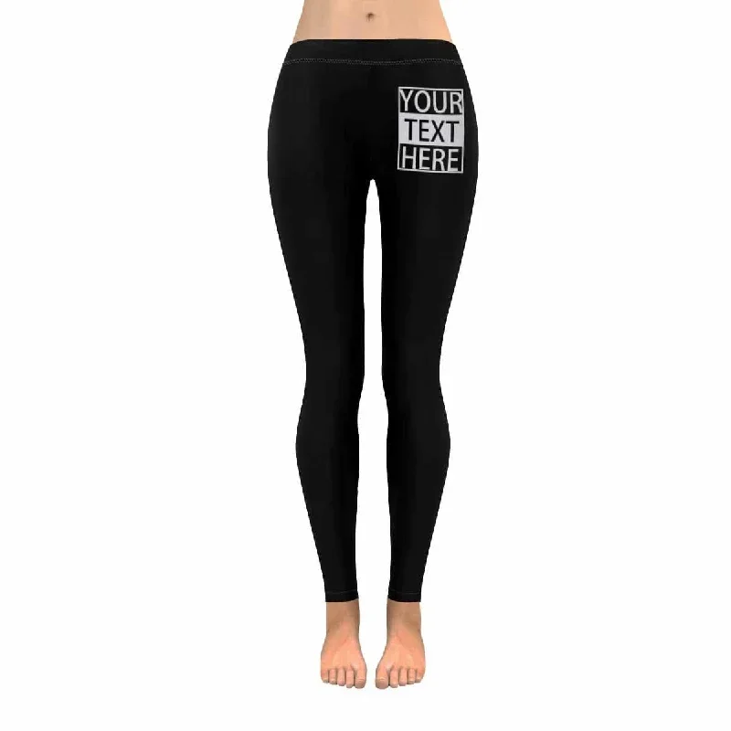 custom-text-black-low-rise-leggings