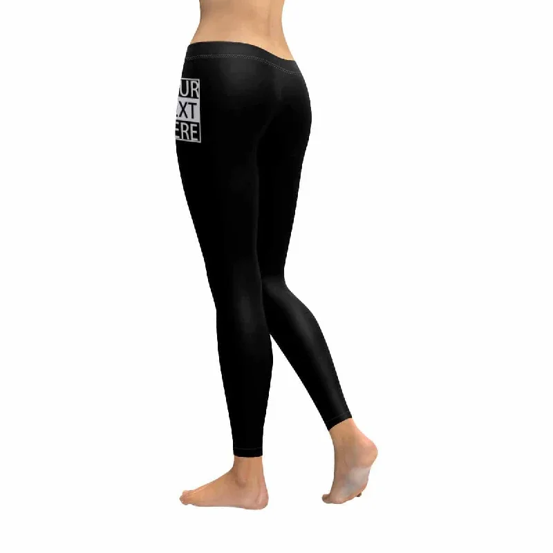 custom-text-black-low-rise-leggings