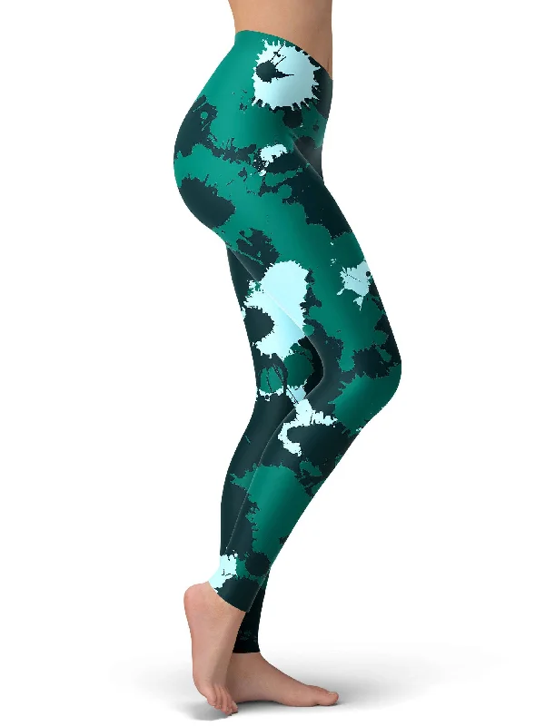 emerald-teal-paint-splatter-leggings