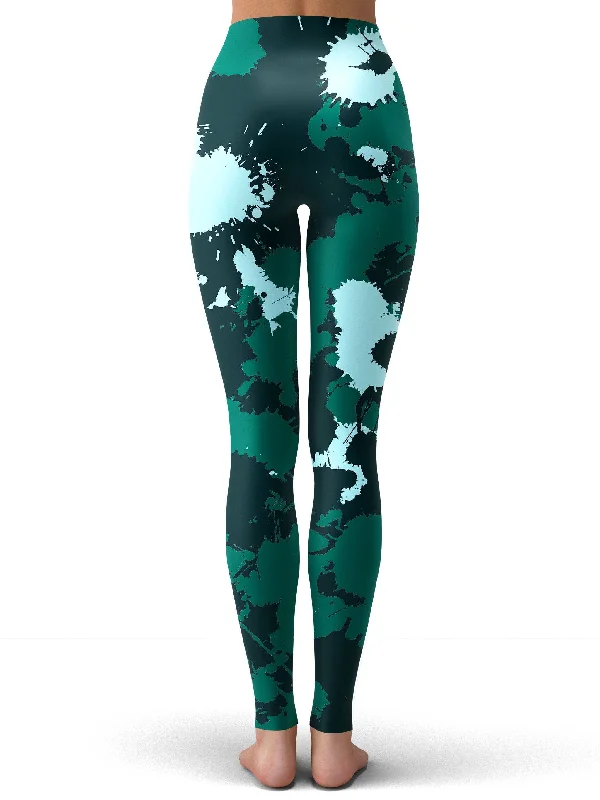 emerald-teal-paint-splatter-leggings