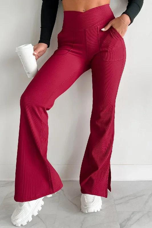 fierce-competitor-cross-waist-flared-leggings-pomegranate