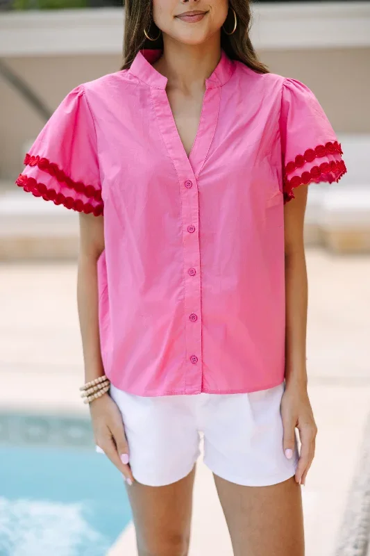 free-to-be-you-pink-button-down-blouse