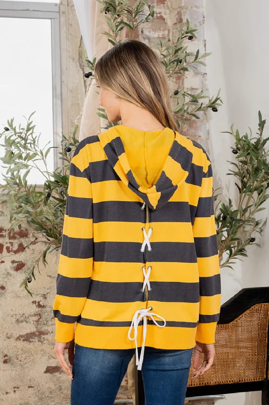 full-size-drawstring-striped-long-sleeve-hoodie