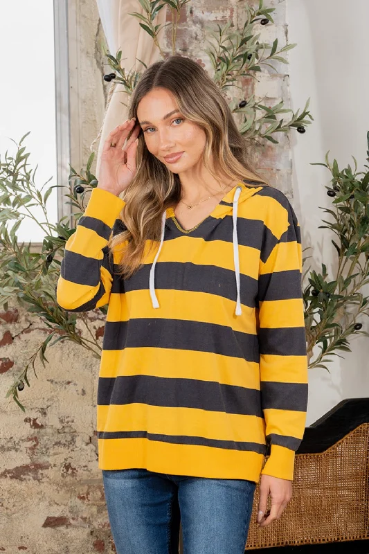 full-size-drawstring-striped-long-sleeve-hoodie