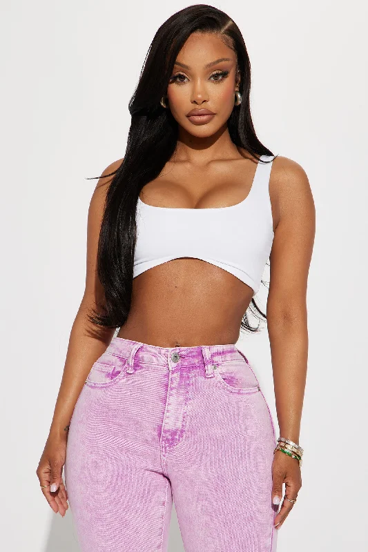 Gianna Ultra Crop Top - White