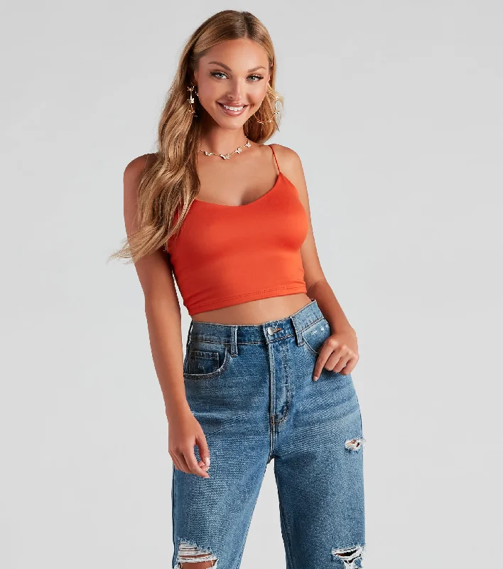 Girl Next Door Vibes Cropped Tank