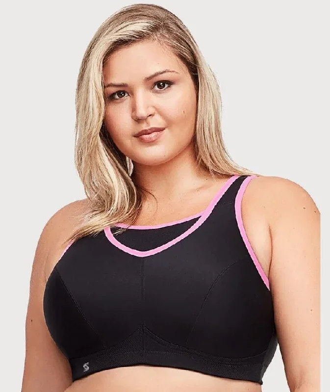 glamorise-no-bounce-camisole-sports-bra-black-pink