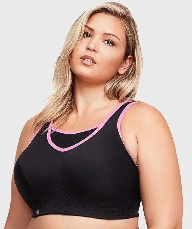 glamorise-no-bounce-camisole-sports-bra-black-pink