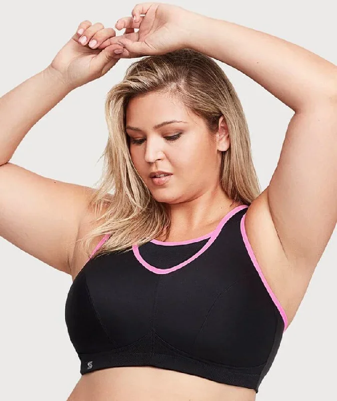 glamorise-no-bounce-camisole-sports-bra-black-pink