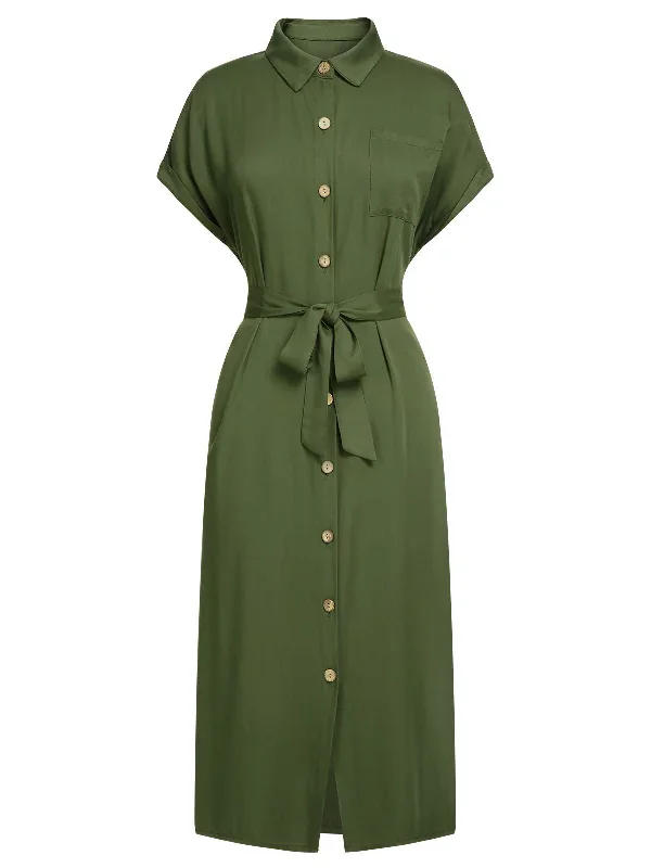 green-1940s-solid-belted-slit-dress