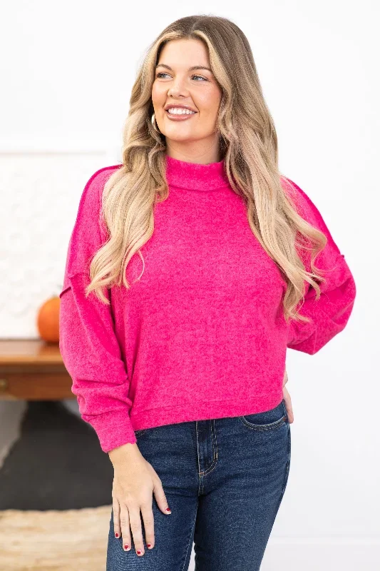 hot-pink-hacci-knit-mock-neck-top