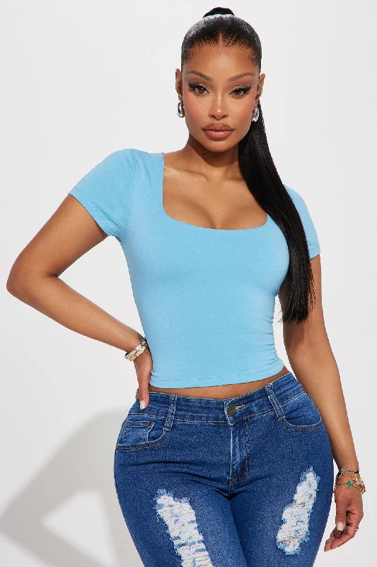 Joseline Crop Top - SkyBlue