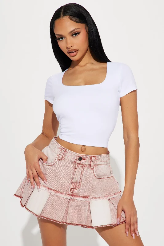 Joseline Crop Top - White