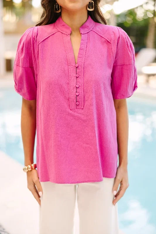 just-to-be-clear-magenta-pink-blouse