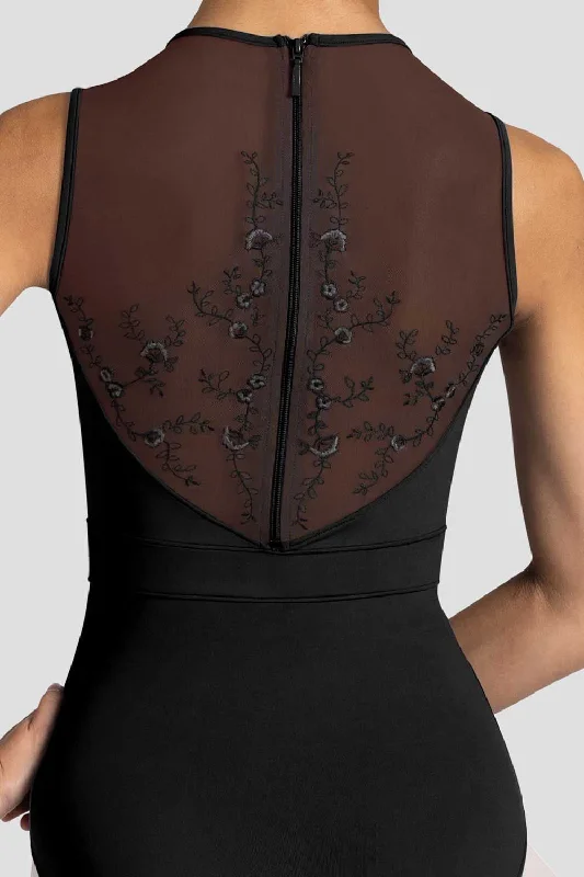 ladies-alyssa-floral-zip-back-leotard-black