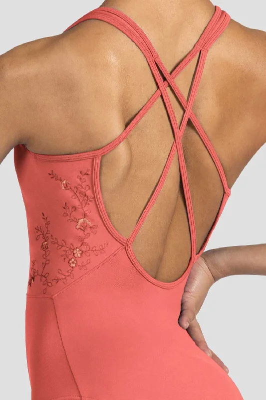 ladies-fleur-floral-tank-leotard-peach