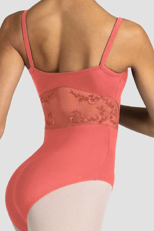 ladies-marika-floral-camisole-leotard-peach