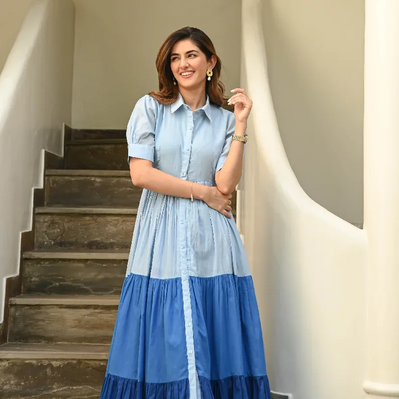 light-to-dark-blue-designer-cotton-dress-for-women-online