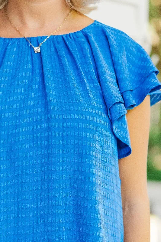 listen-closely-royal-blue-textured-blouse