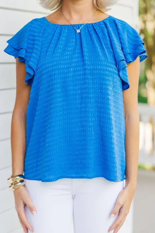 listen-closely-royal-blue-textured-blouse