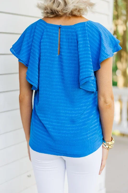 listen-closely-royal-blue-textured-blouse