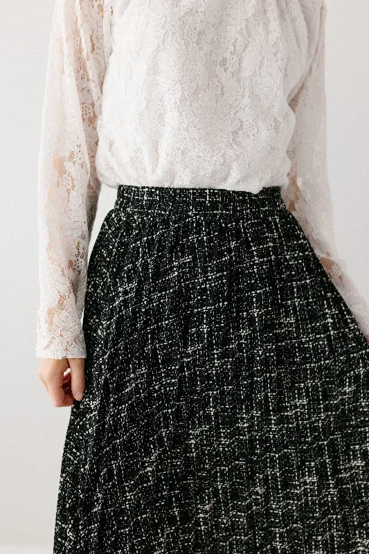 lucille-pleated-print-midi-skirt-in-black