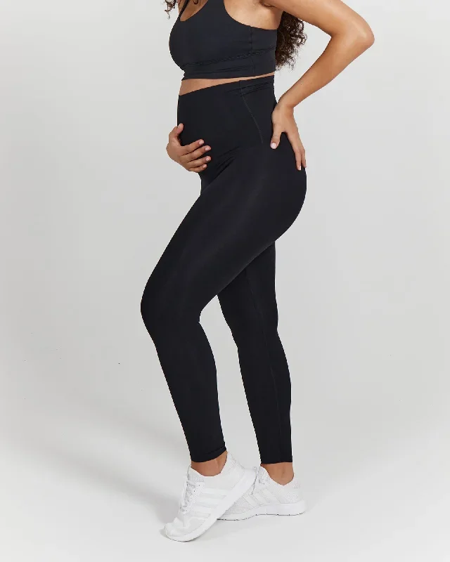 LUXE MATERNITY LEGGINGS FULL - BLACK